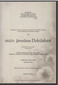 MUDr. Jaroslava Doležalová