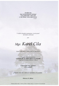 Mgr. Karel Cila