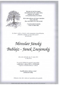 Miroslav Jánský, Bublajz- Janek Znojemský