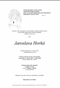 Nejbližší rozloučení - Jaroslava Horká