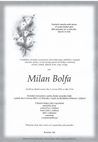 Nejbližší rozloučení - Milan Bolfa
