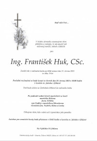 Ing. František Huk, CSc.