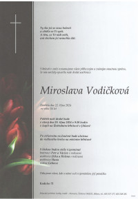 Nejbližší rozloučení - Miroslava Vodičková