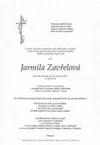 Nejbližší rozloučení - Jarmila Zavřelová