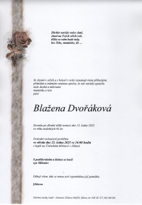 Nejbližší rozloučení - Blažena Dvořáková