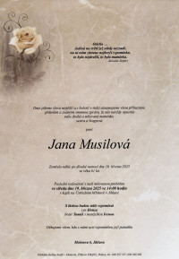 Nejbližší rozloučení - Jana Musilová
