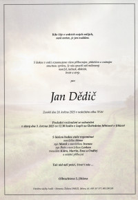 Nejbližší rozloučení - Jan Dědič
