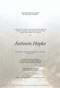 Nejbližší rozloučení - Antonín Hopko