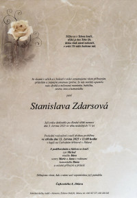 Nejbližší rozloučení - Stanislava Zdarsová