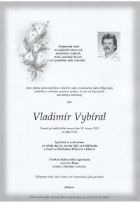 Nejbližší rozloučení - Vladimír Vybíral