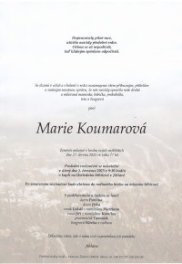 Nejbližší rozloučení - Marie Koumarová
