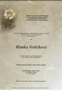 Nejbližší rozloučení - Blanka Vodičková