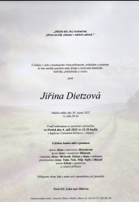 Nejbližší rozloučení - Jiřina Dietzová