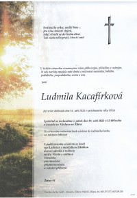 Nejbližší rozloučení - Ludmila Kacafírková