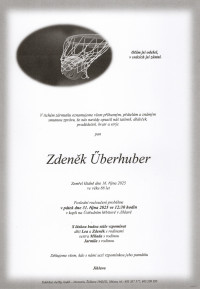 Nejbližší rozloučení - Mgr. Zdeněk Überhuber