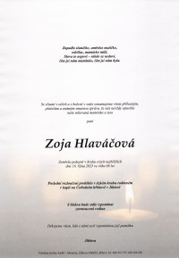 Nejbližší rozloučení - Zoja Hlaváčová
