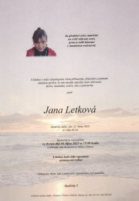 Nejbližší rozloučení - Jana Letková