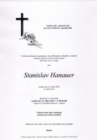 Nejbližší rozloučení - Stanislav Hanauer