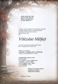 Nejbližší rozloučení - Vítězslav Milfajt