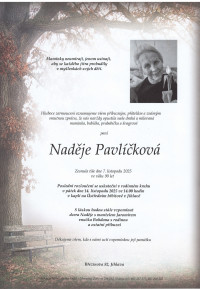Nejbližší rozloučení - Naděje Pavlíčková