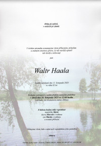 Nejbližší rozloučení - Waltr Haala