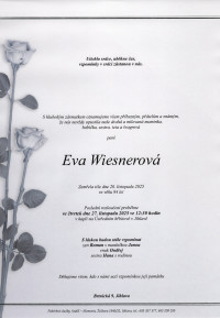 Nejbližší rozloučení - Eva Wiesnerová