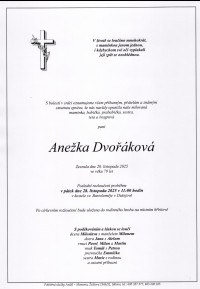 Nejbližší rozloučení - Anežka Dvořáková
