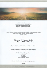 Nejbližší rozloučení - Petr Nováček