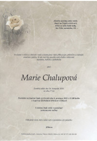 Nejbližší rozloučení - Marie Chalupová