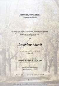 Nejbližší rozloučení - Jaroslav Musil