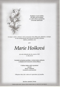 Nejbližší rozloučení - Marie Hošková