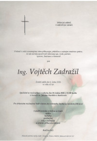 Nejbližší rozloučení - Ing. Vojtěch Zadražil