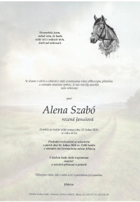 Nejbližší rozloučení - Alena Szabó