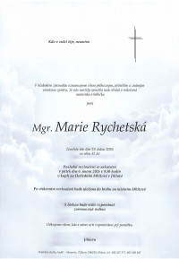 Mgr. Marie Rychetská
