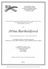 Jiřina Bartheldyová